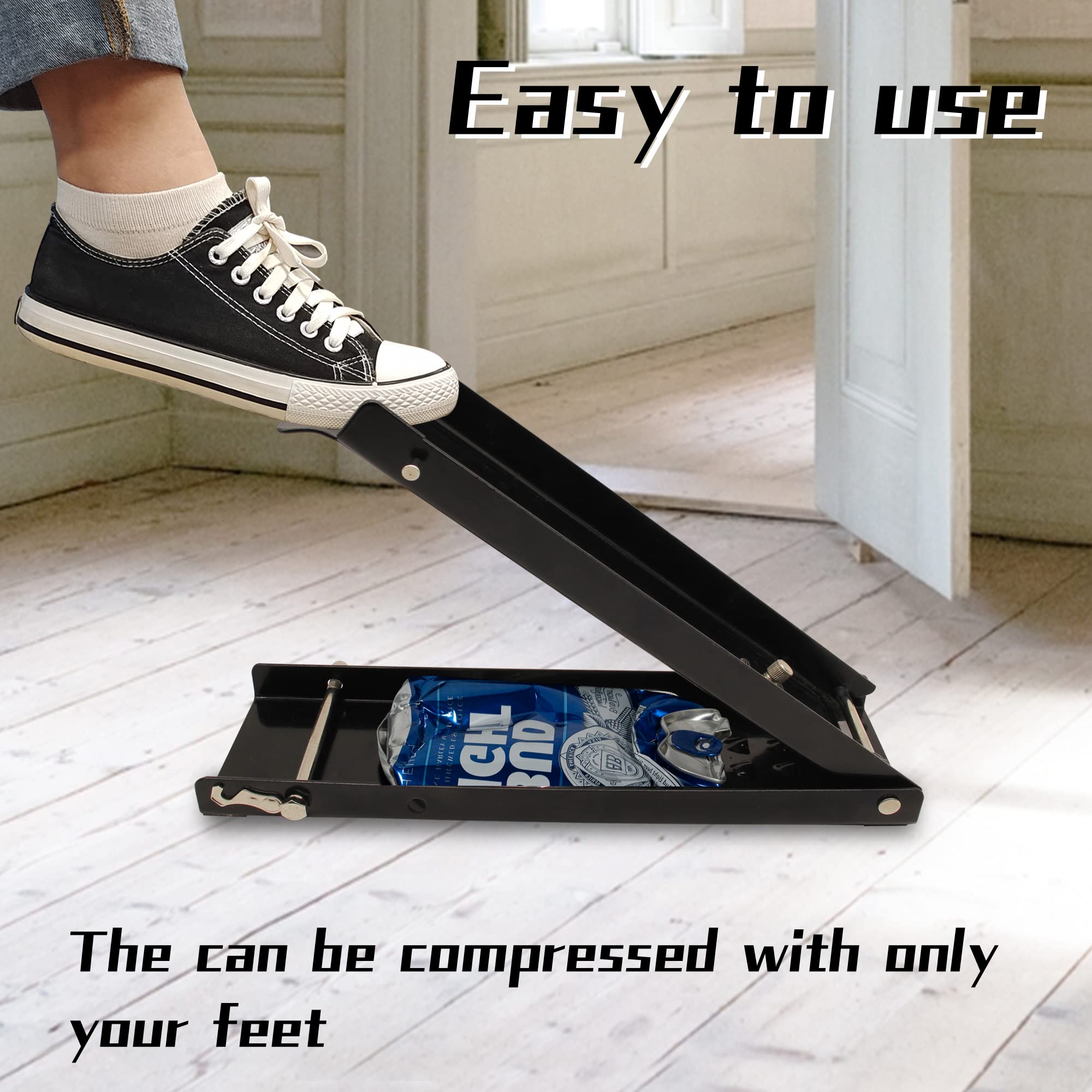 YYDS Can Crusher slip-prevention-handle ensures a secure grip during crushing