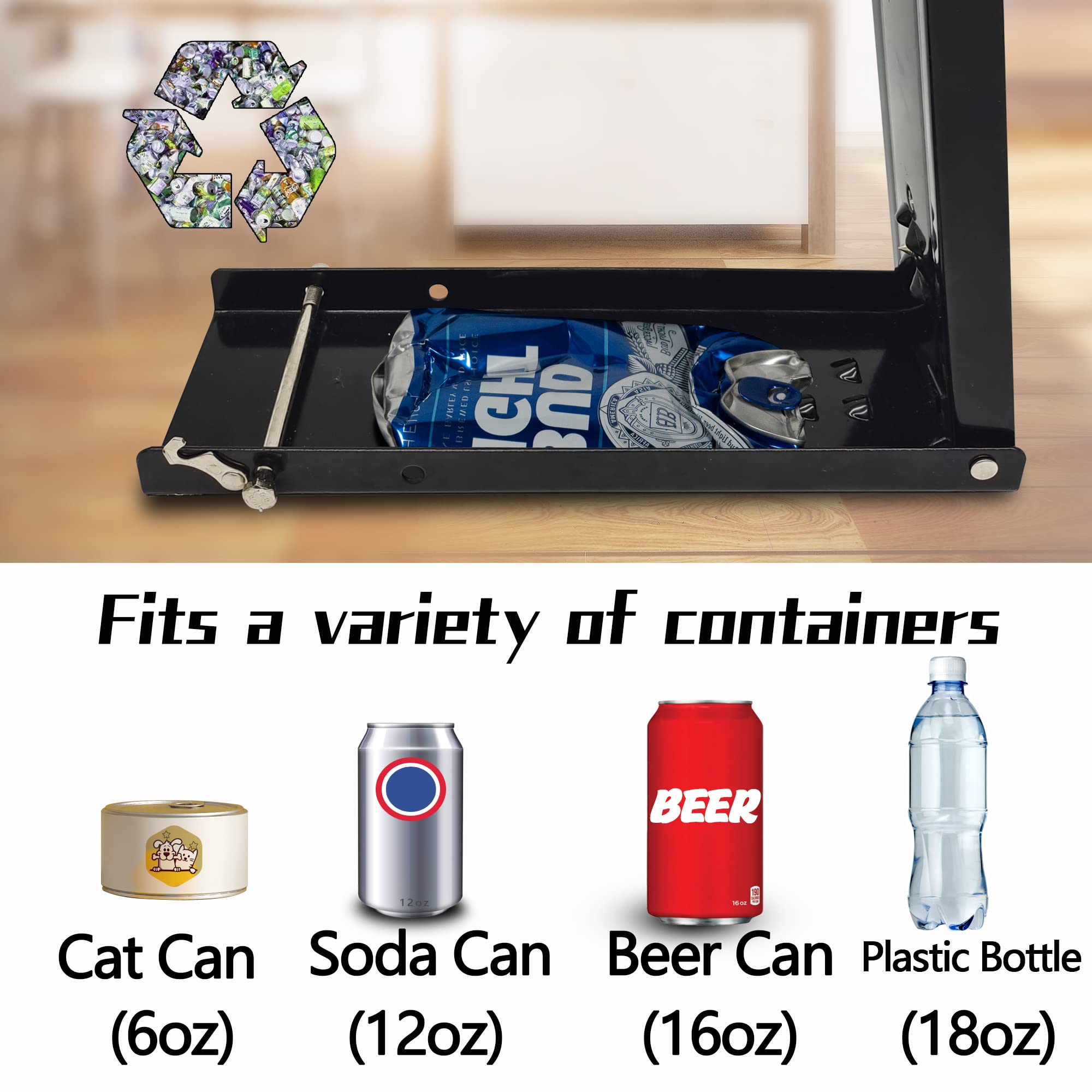 YYDS Can Crusher universal-use design compresses most 8–18 oz cans and plastic bottles