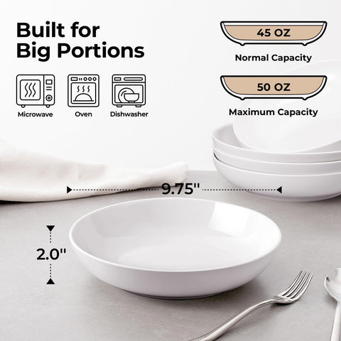 Y YHY ceramic serving bowls with wide design display toppings beautifully.