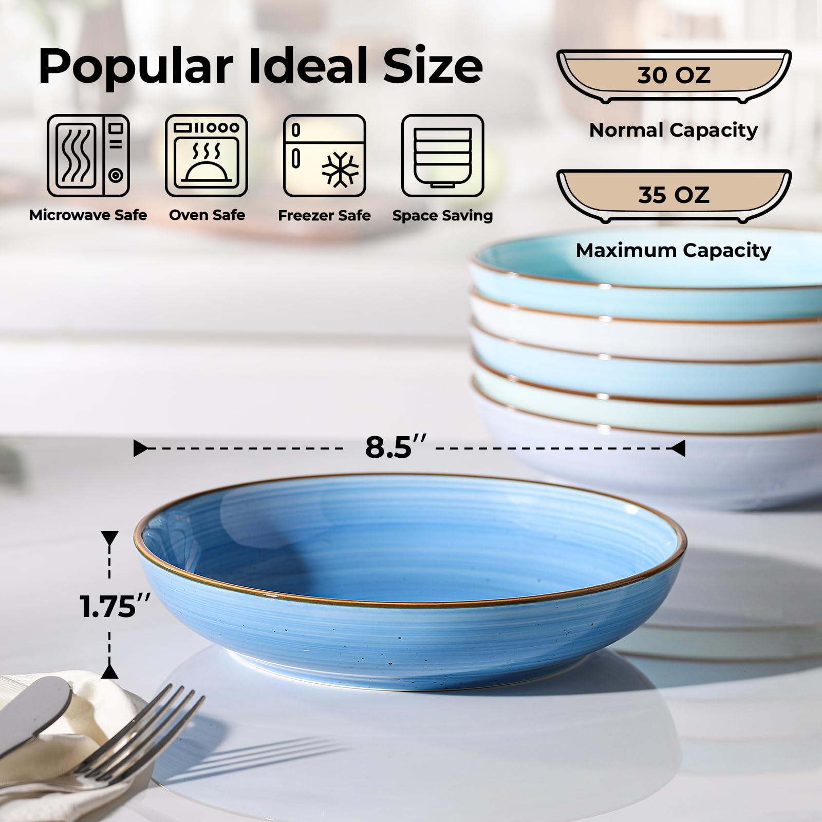 YYHY gradient blue glaze close-up highlighting durable ceramic finish.