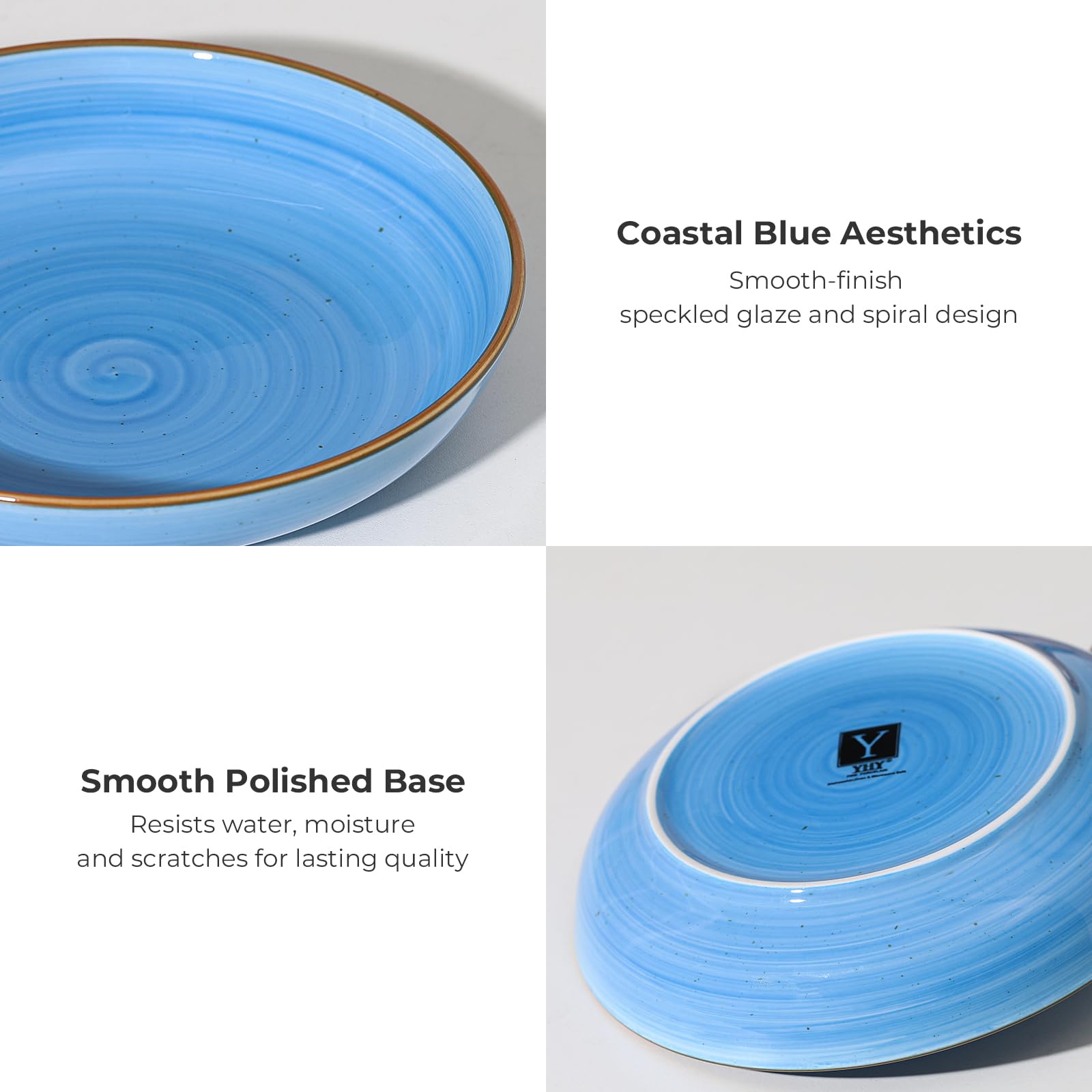 YYHY ceramic bowls are microwave and dishwasher safe for easy cleaning.