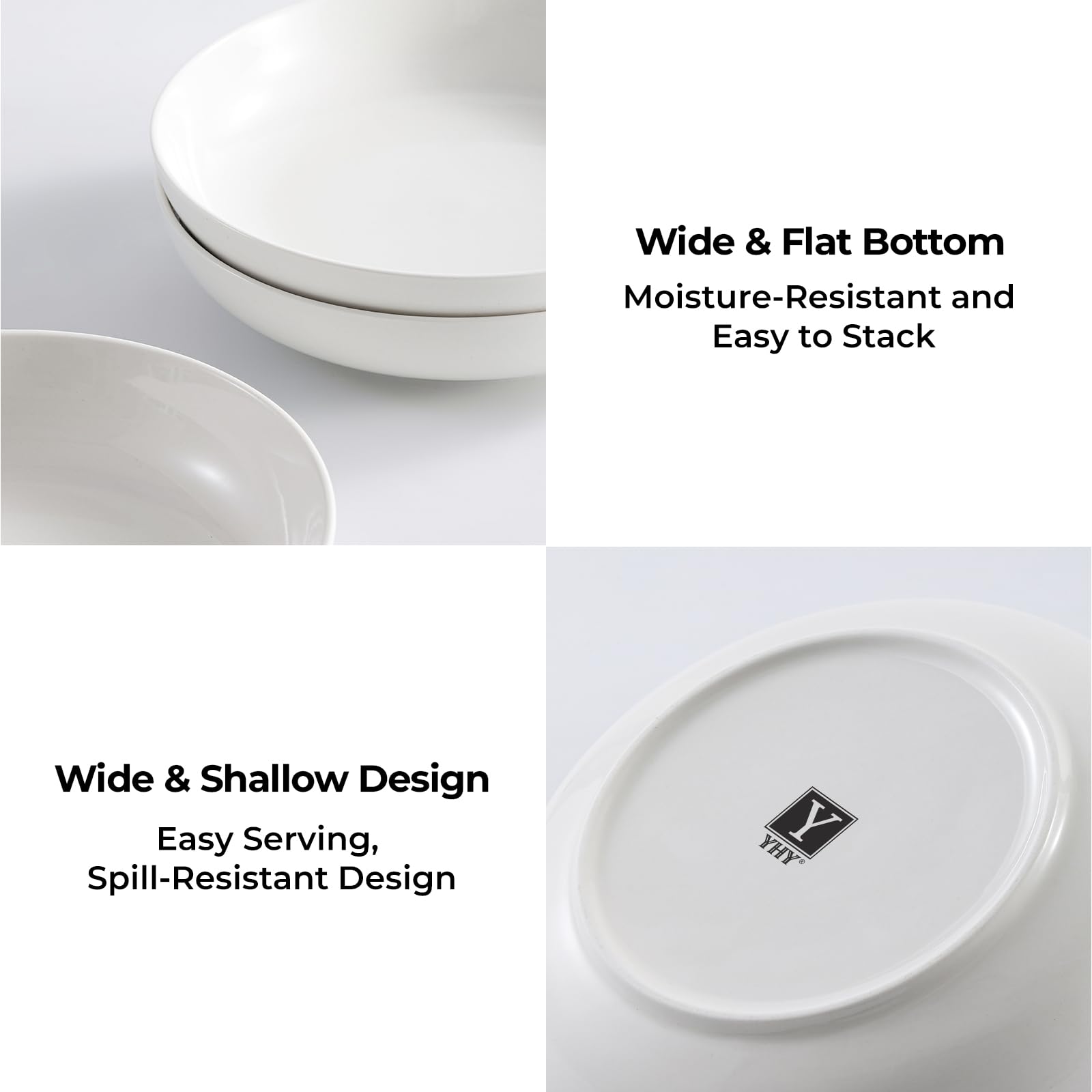 Y YHY off-white classic design complements any table setting