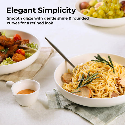 Y YHY white ceramic adds timeless appeal to any table.
