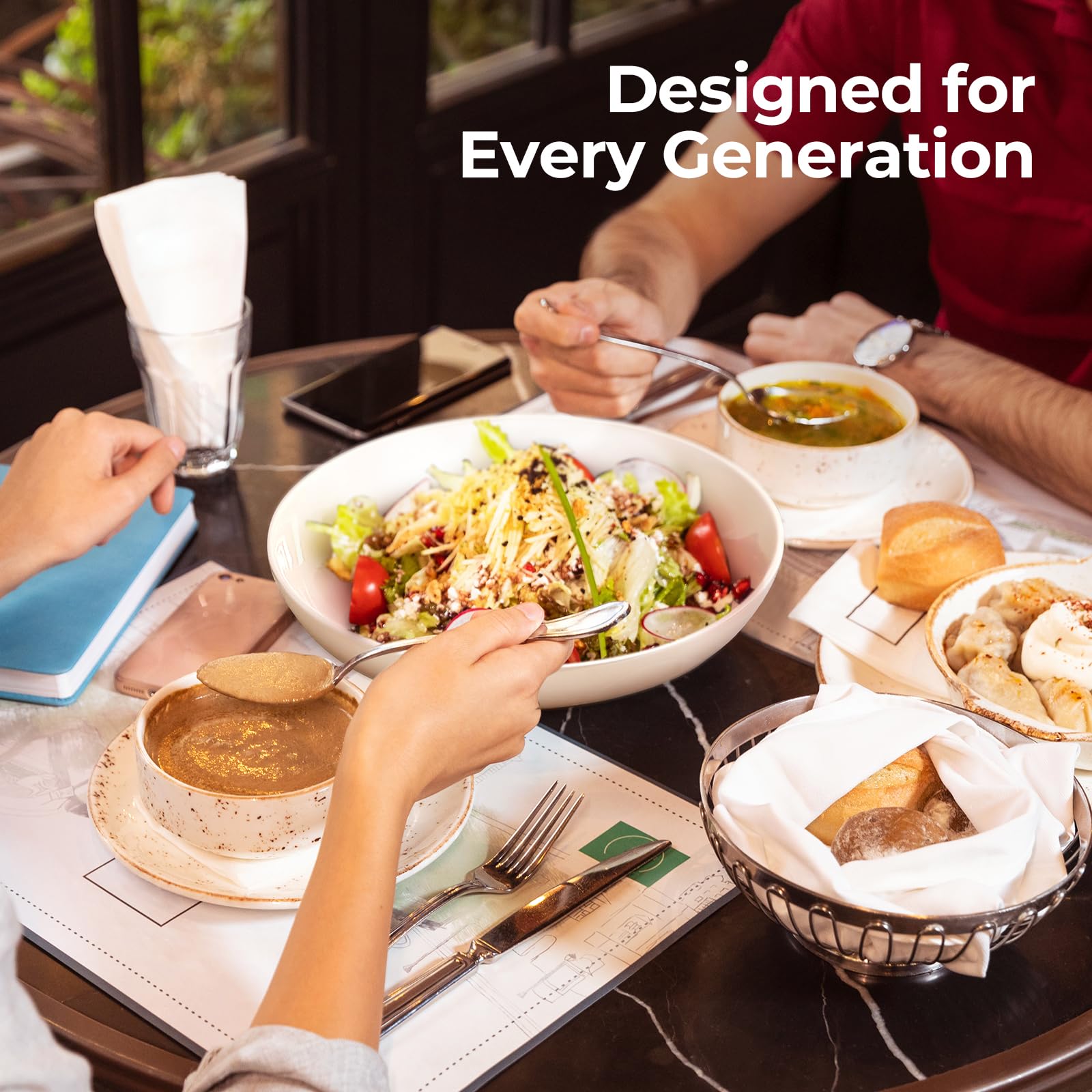 Y YHY wide shallow design supports vibrant toppings and easy mixing.