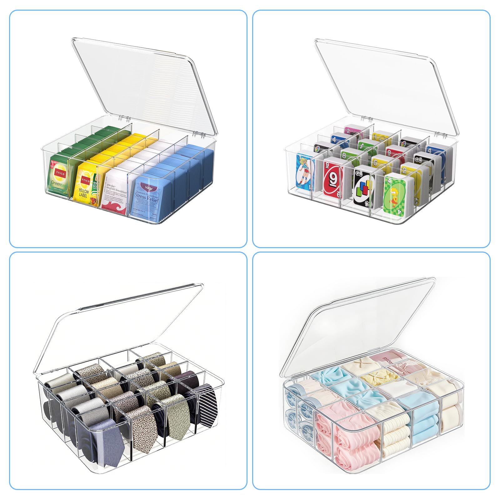 YYICO transparent plastic tea container for quick content identification