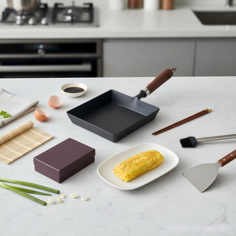 YYMIYU detachable wooden handle allows oven finishing with a cool stovetop grip.