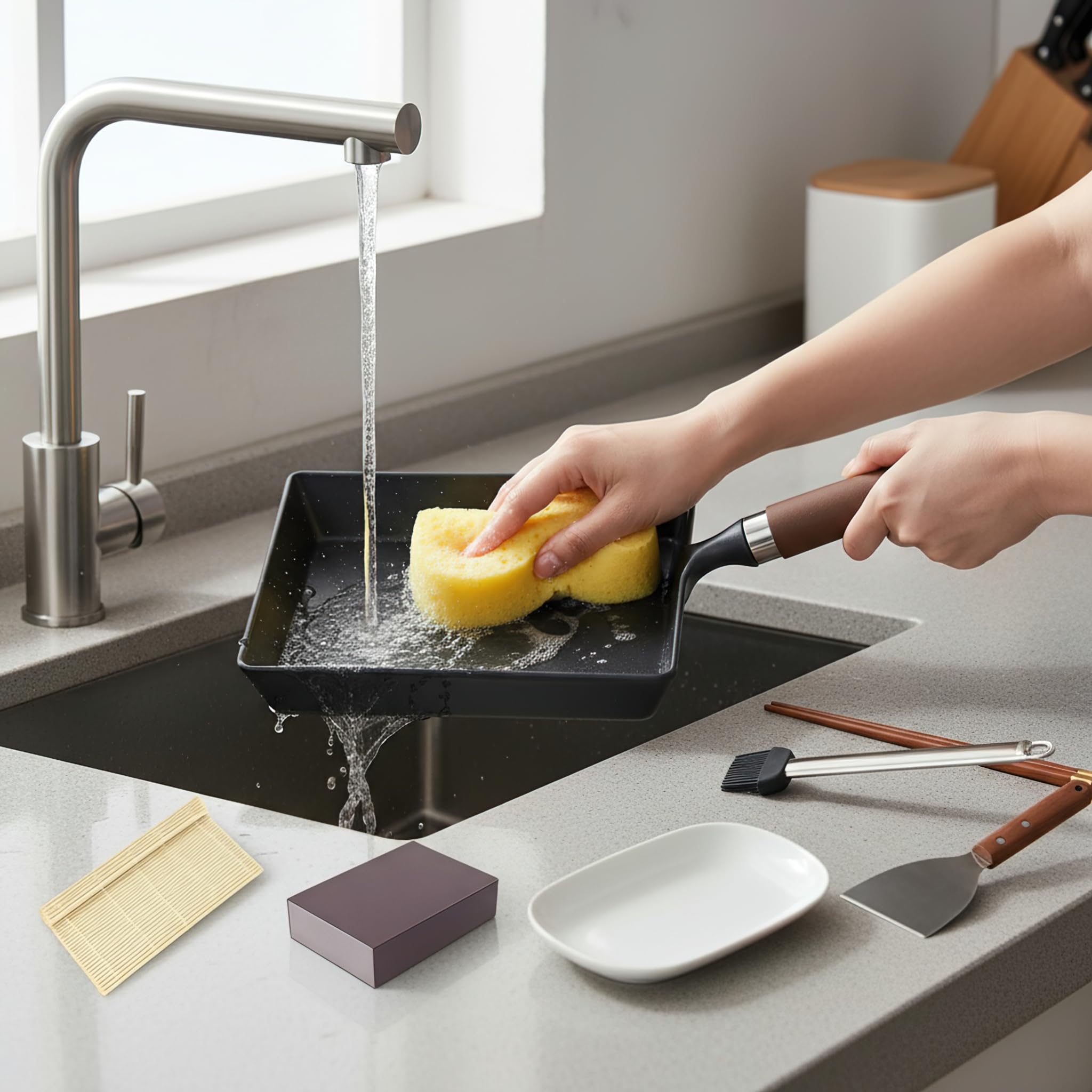 YYMIYU heavy 1.5 kg cast iron delivers steady heat retention during searing.
