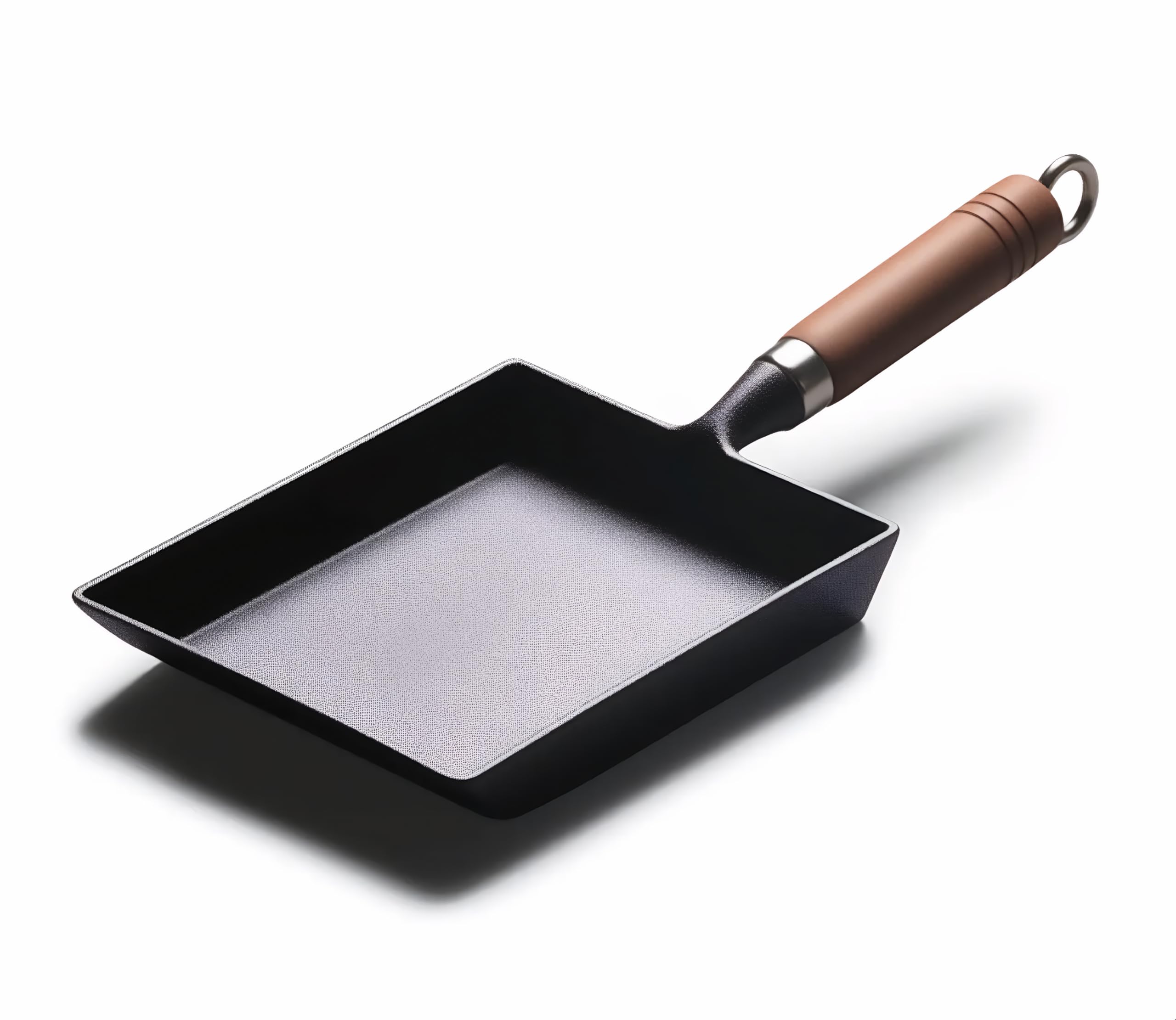YYMIYU Japanese cast iron Tamagoyaki pan shows a durable, authentic omelet-ready surface.