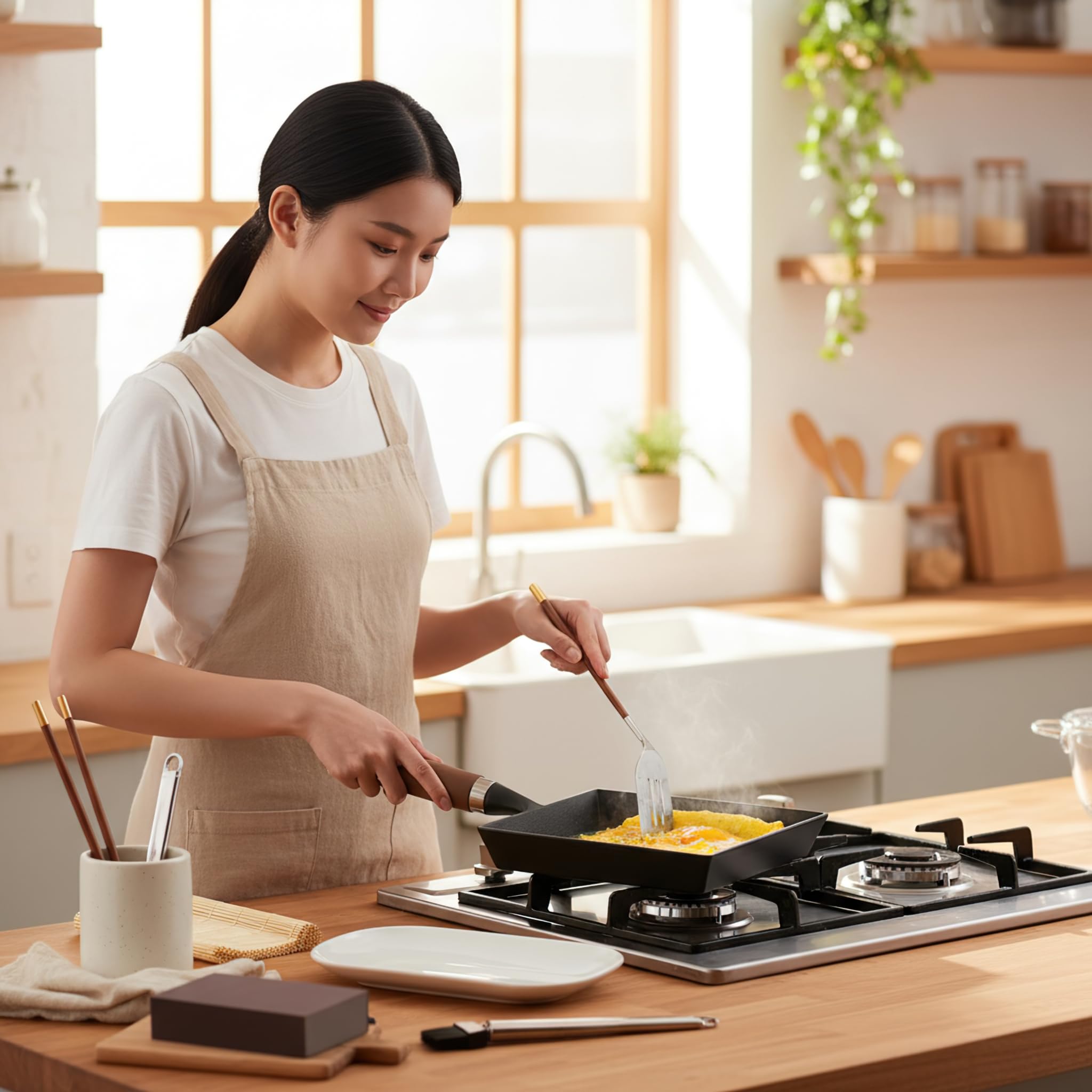 YYMIYU pan is oven-safe up to 500°F for versatile finishing and re-seasoning.