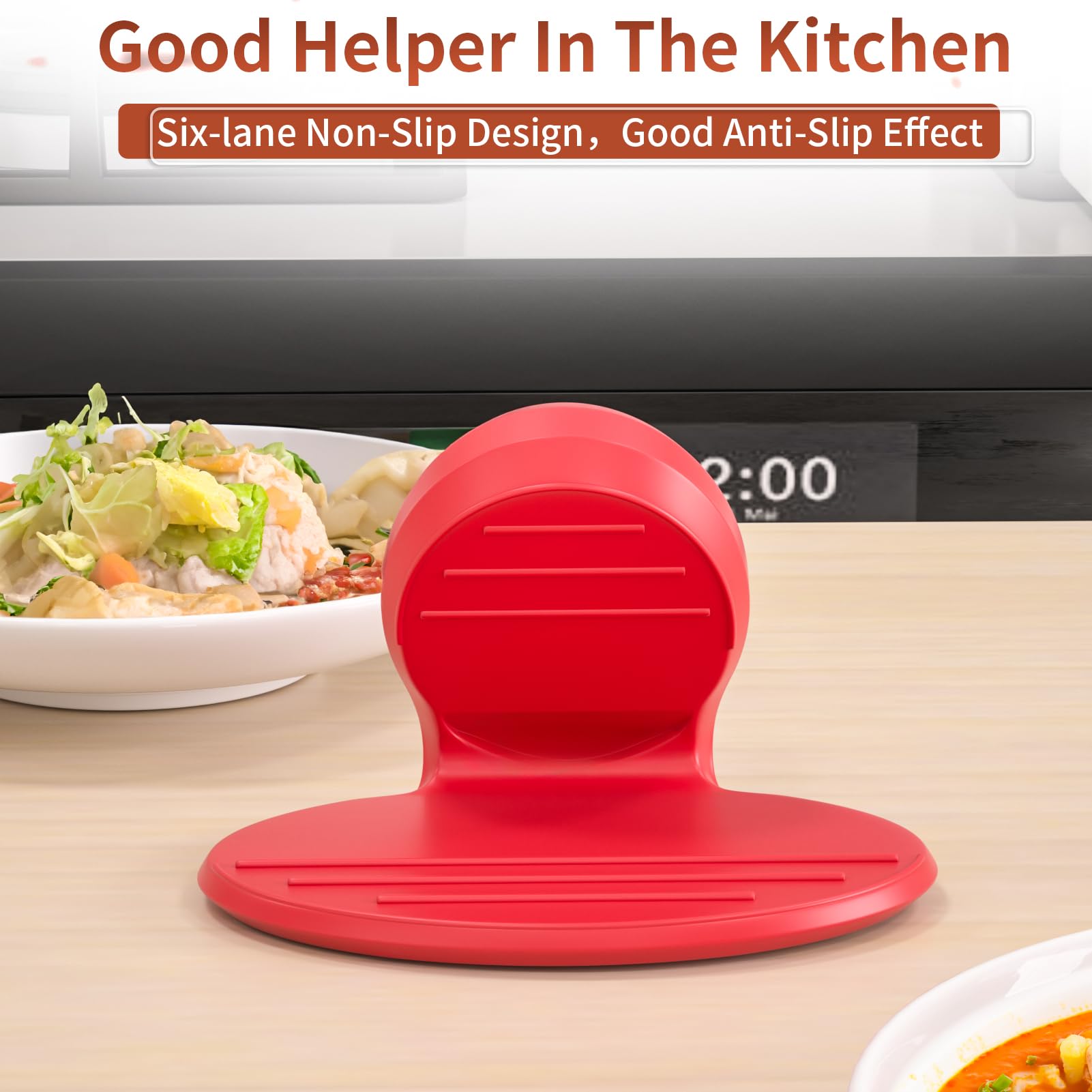 YYP food-grade silicone pot holders resist odors and stains between uses.