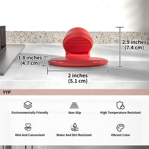 YYP silicone pot holders with non-slip pattern ensure firm grip on hot pans.
