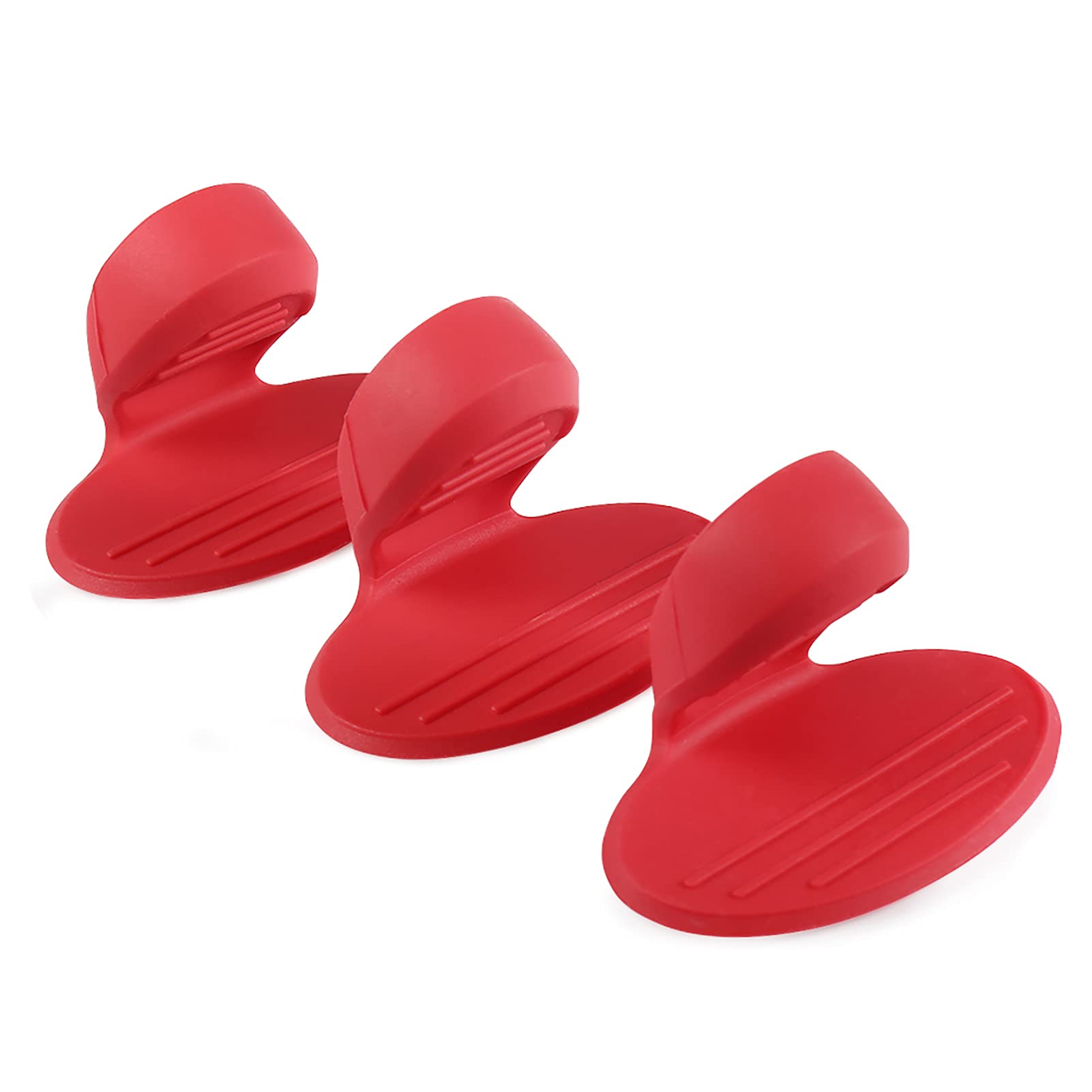 YYP silicone pot holders set of 3 red oven mini mitts offer safe grip for hot dishes.