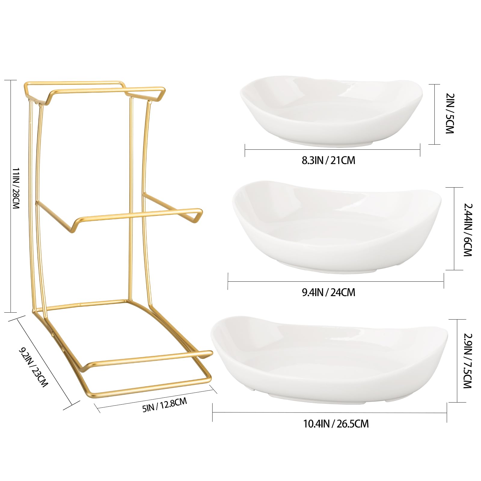 YYW white gold ceramic fruit bowl shown as an elegant countertop display