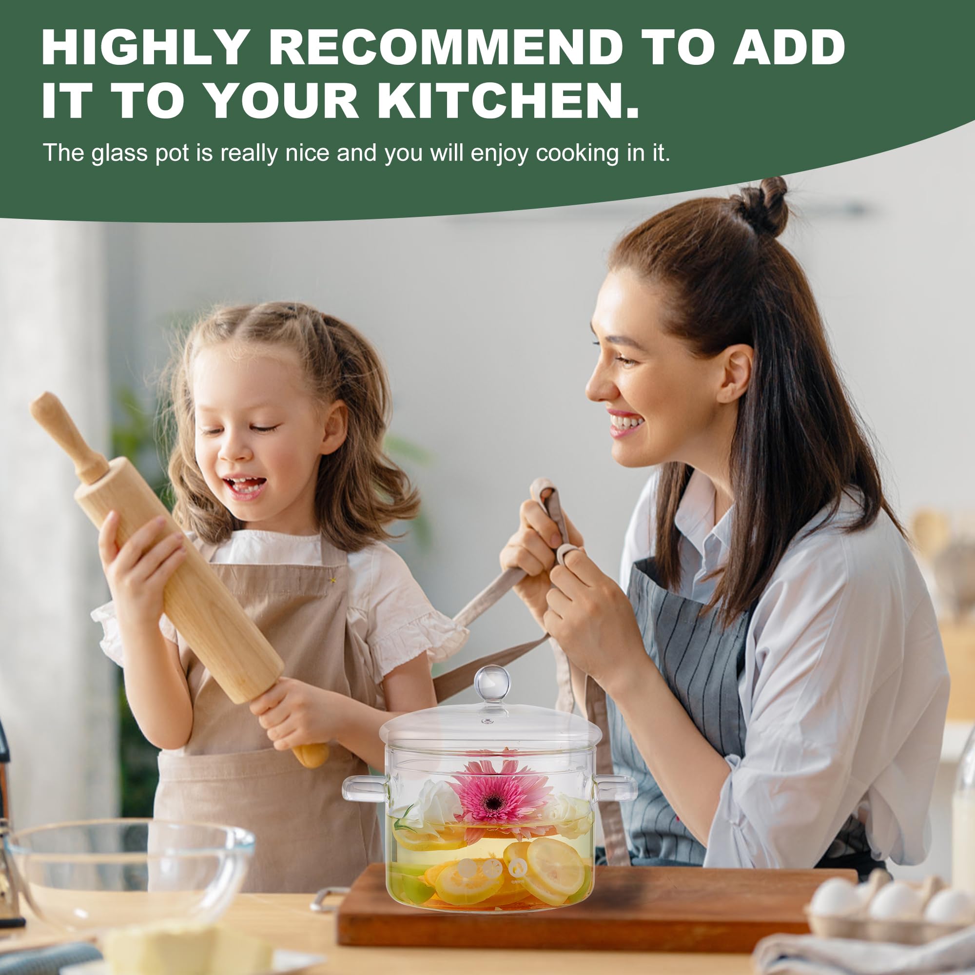 YYZIIOQ easy-clean glass pot cleans with sponge and soap