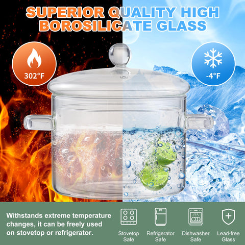 YYZIIOQ heat-resistant glass withstands temperatures from cold to hot safely