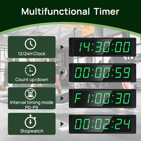 YZ Gym Timer Clock external button design enables convenient on-the-spot control.