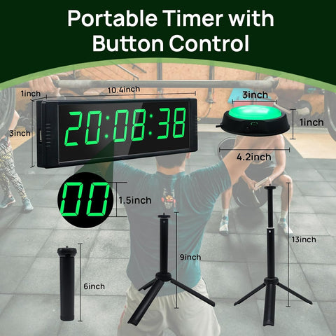 YZ Gym Timer Clock showing interval timer mode for structured training.