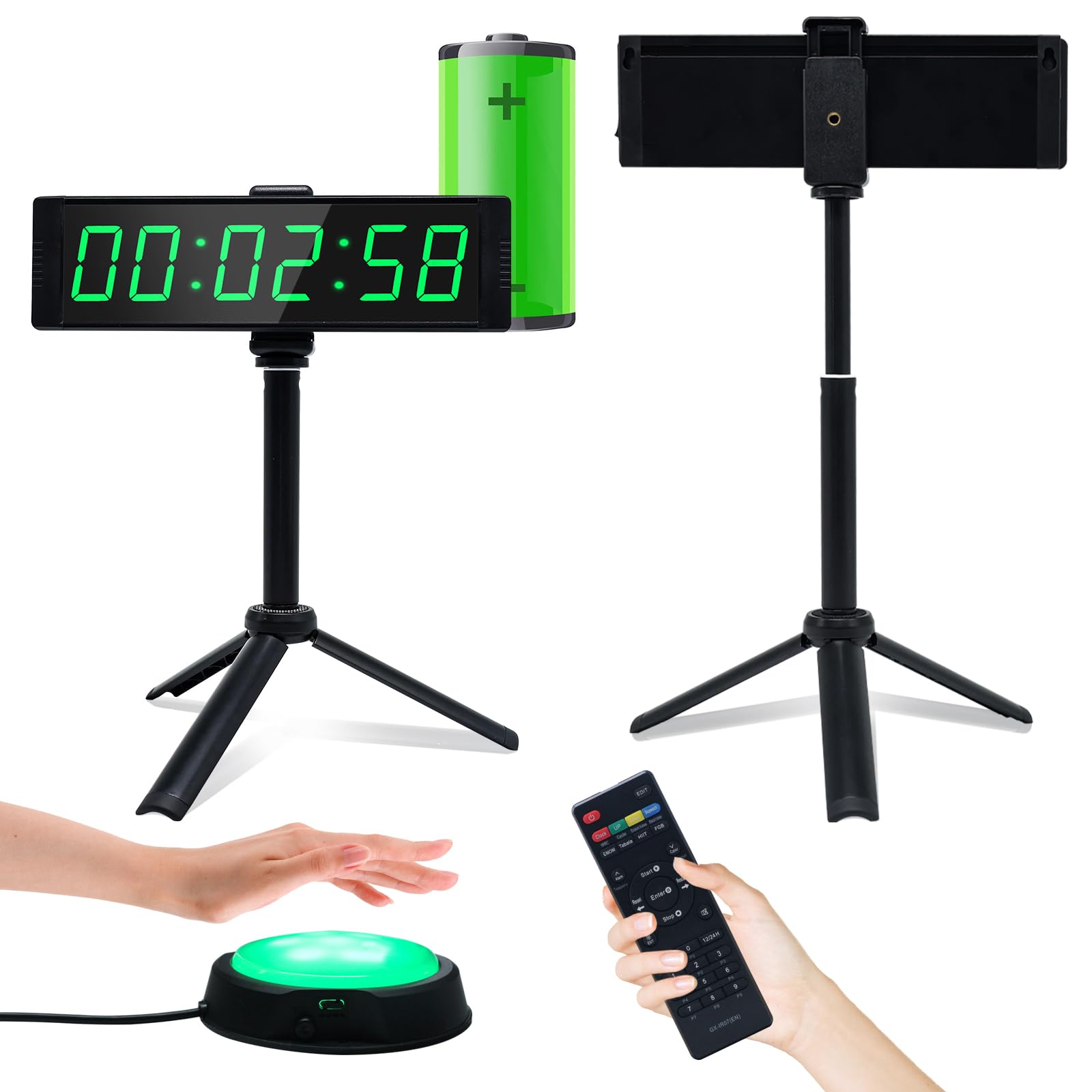 YZ Gym Timer Clock with large LED numbers for easy visibility during workouts.