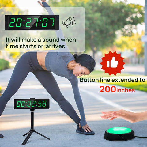 YZ Gym Timer Clock with remote control for hands-free operation during exercise sessions.