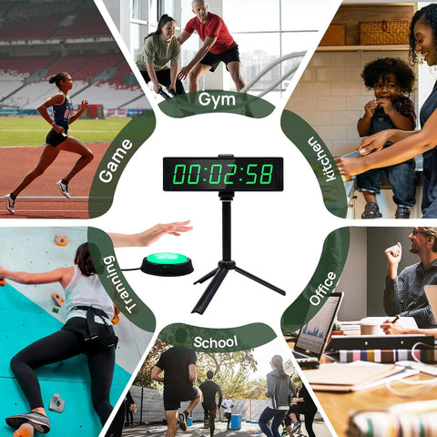 YZ Gym Timer Clock with wall-mount option to create a fixed workout station.