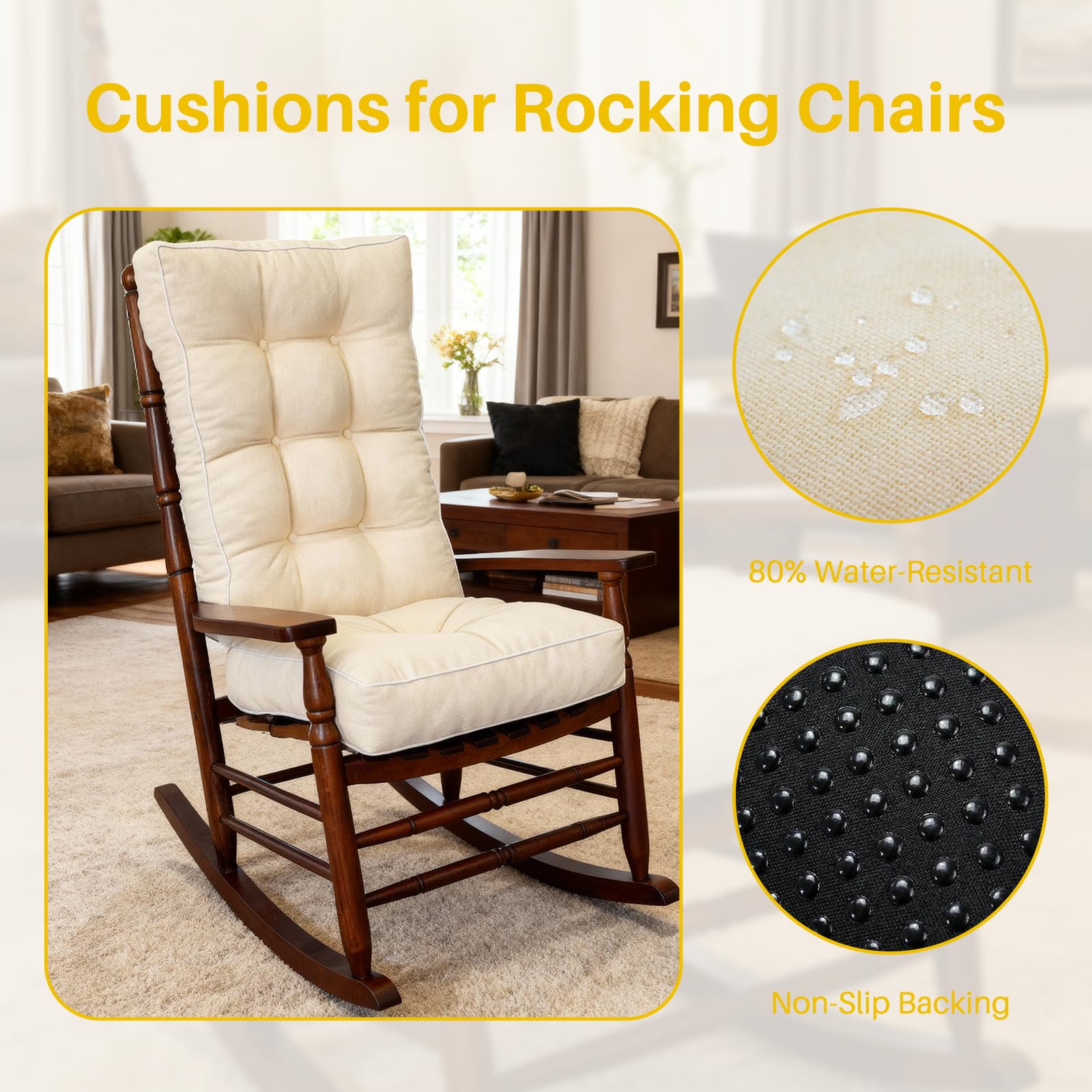YZ HOME memory foam blend cushion offers soft support and resilience.