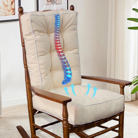 YZ HOME rocking chair cushion seat 17x17x5 for ergonomic comfort.