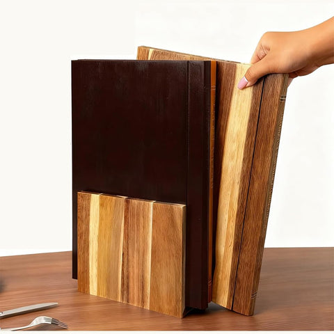 YZJSGOOD book cutting board set on stand keeps prep organized.