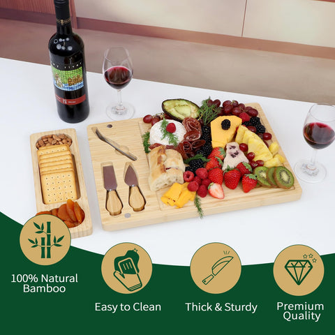 YZS Housm large 15.74 by 11 inch charcuterie board providing expansive space