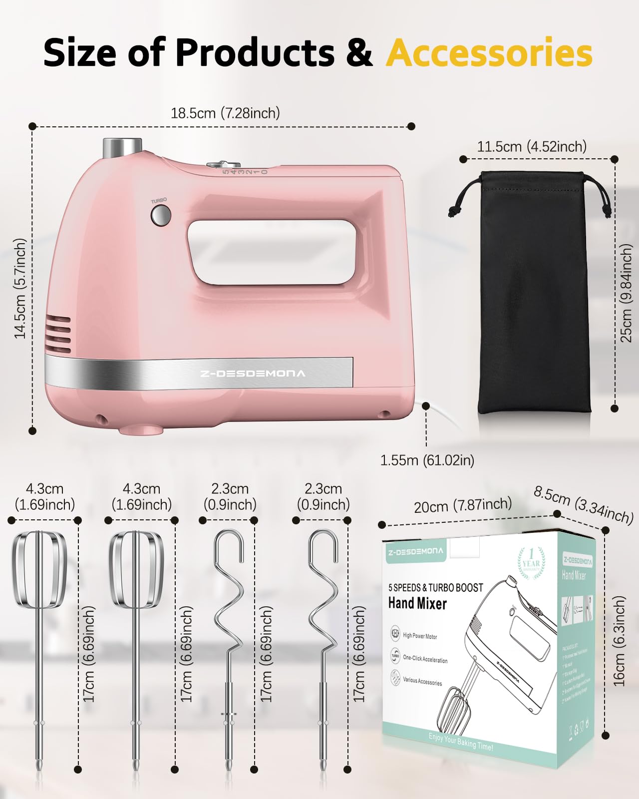 Z-DESDEMONA storage bag included keeps your kit organized
