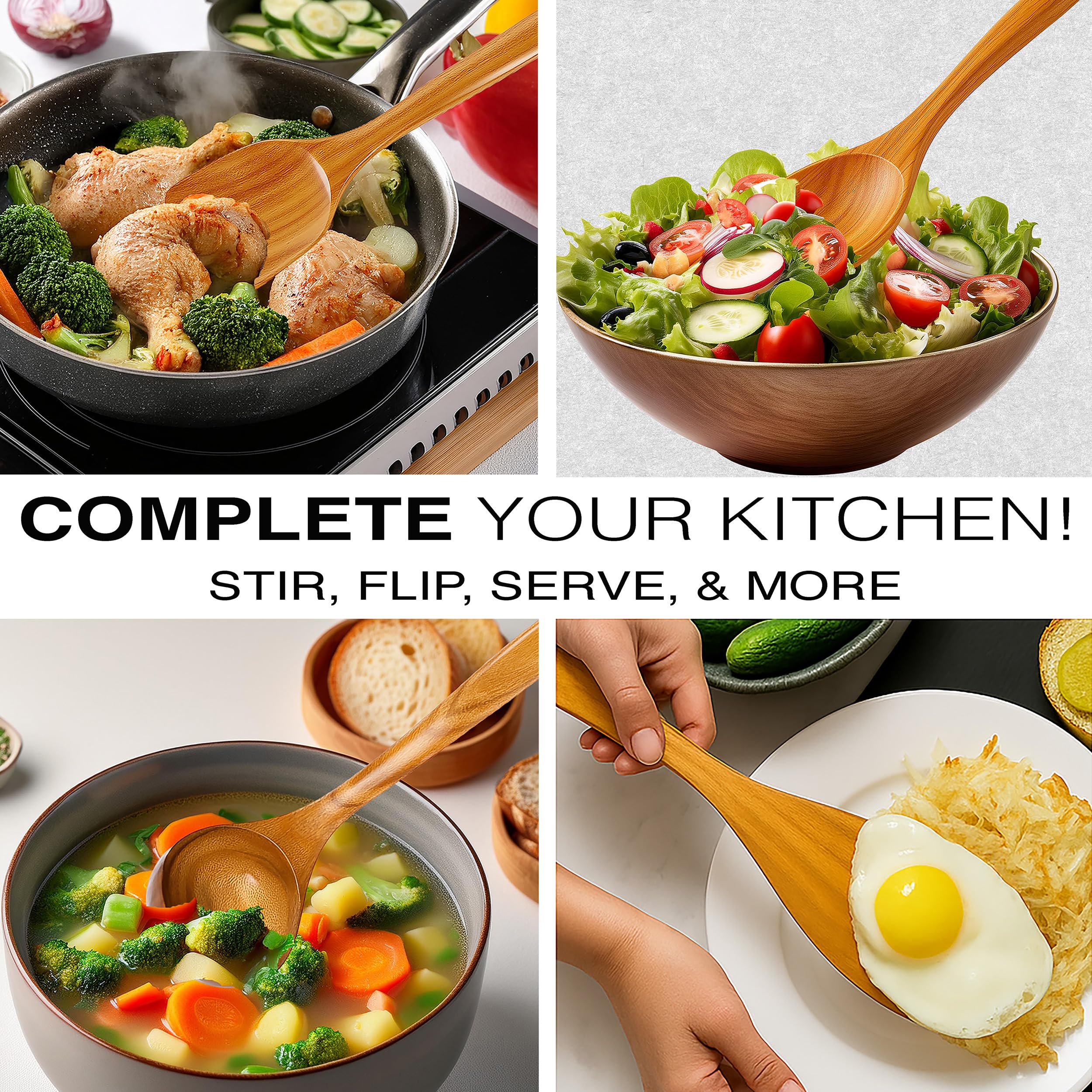 Z&YOU Fish spatula in teak for delicate turning and even searing.