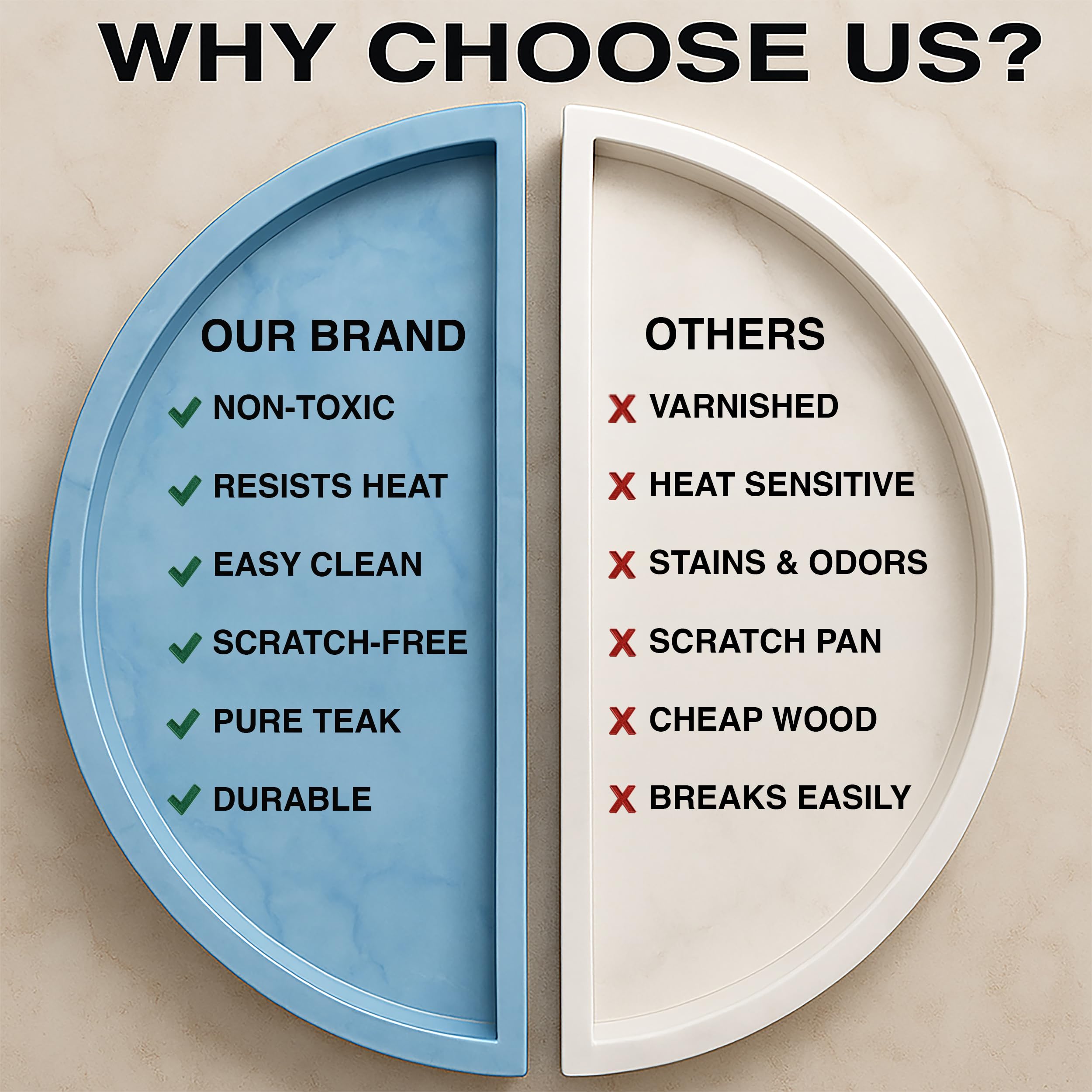 Z&YOU Spatula rest in teak for organized kitchen display.