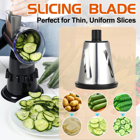 ZABINS grater with stable suction base stays put on countertops