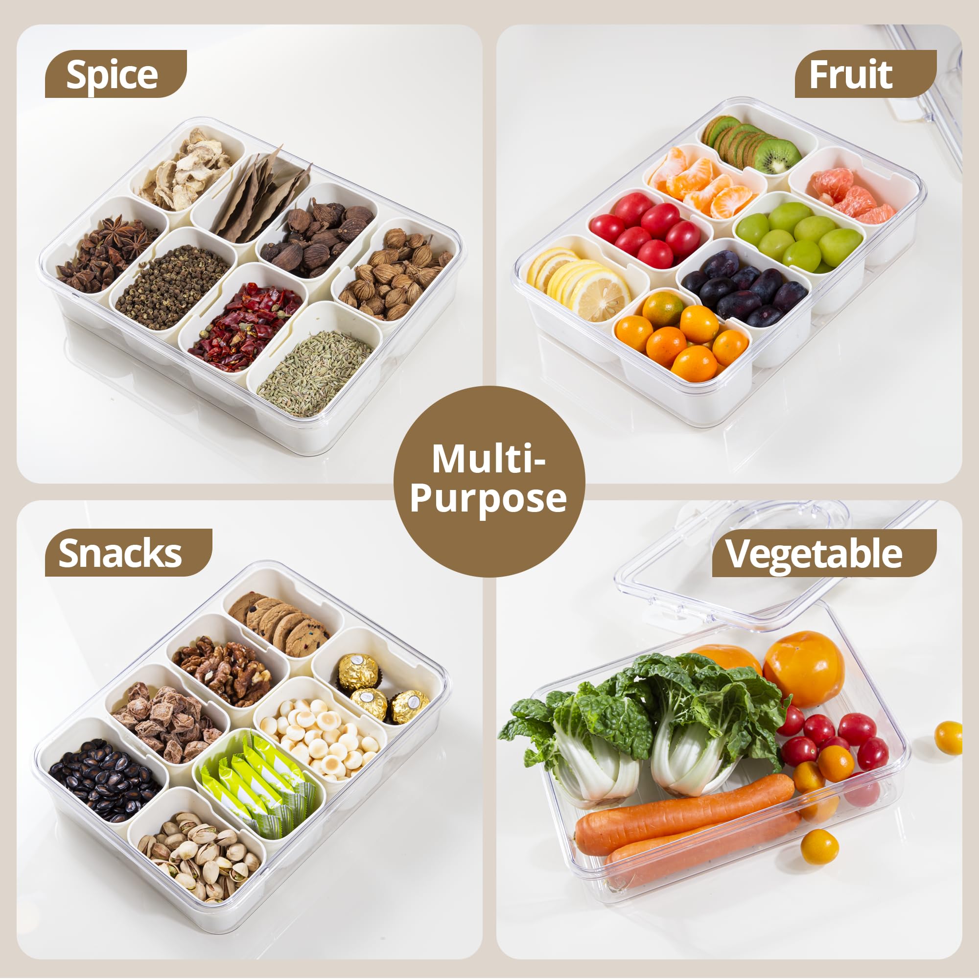 Zaboro Snackle Box portable handle for easy carrying to picnics and trips.
