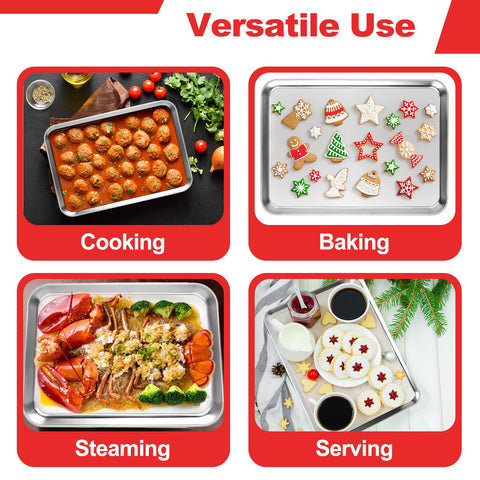 Zacfton baking sheet interior dimensions fit toaster ovens and standard ovens
