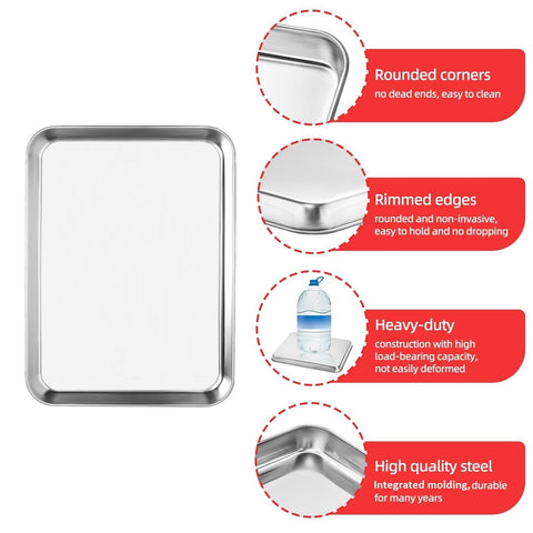 Zacfton baking sheet rolled-frame and flat bottom ensure stable baking