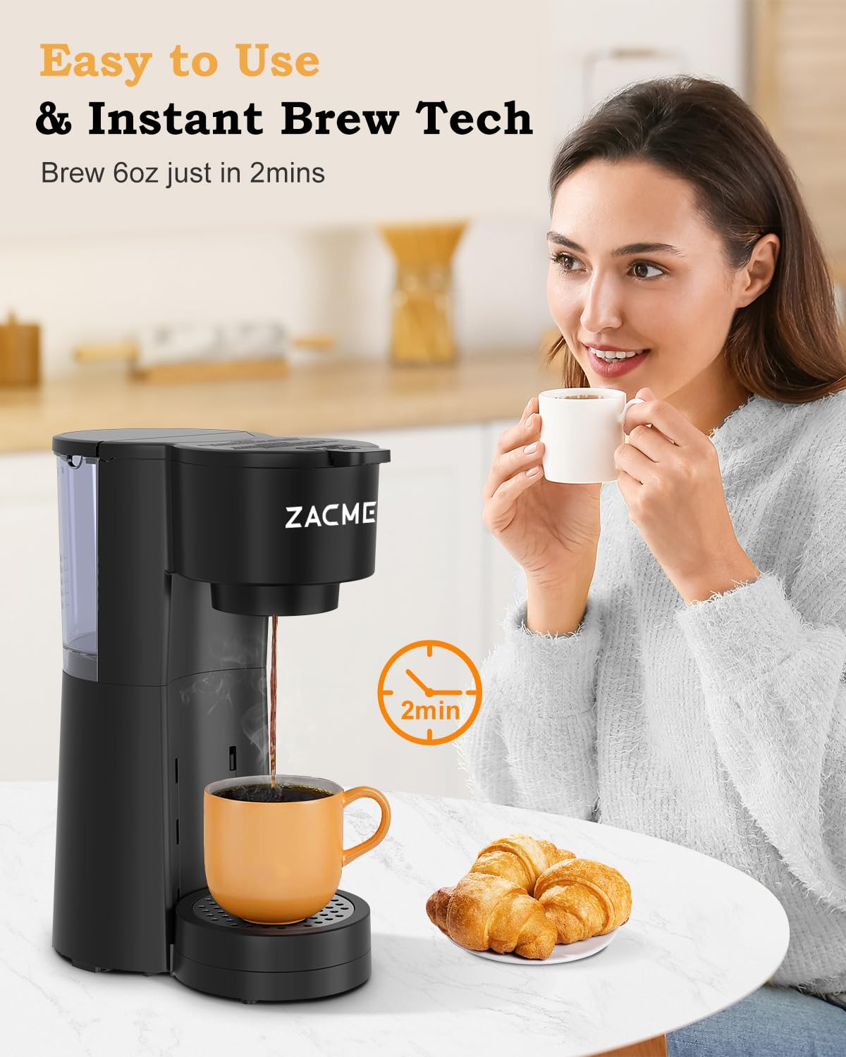 ZACME brew sizes 6-14 oz for versatile portions