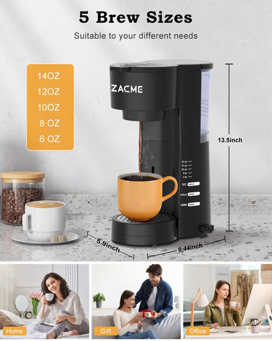 ZACME compact design makes a space-saving gift for coffee lovers