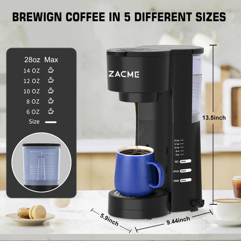 ZACME milk frother producing creamy foam for cappuccinos and lattes at home.
