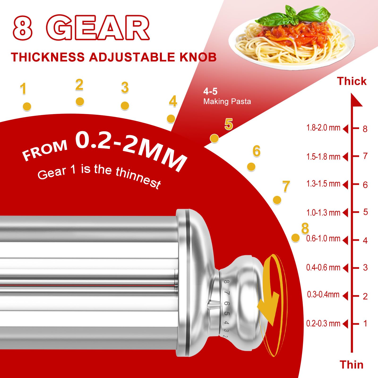 ZACME spaghetti cutter delivering uniform strands