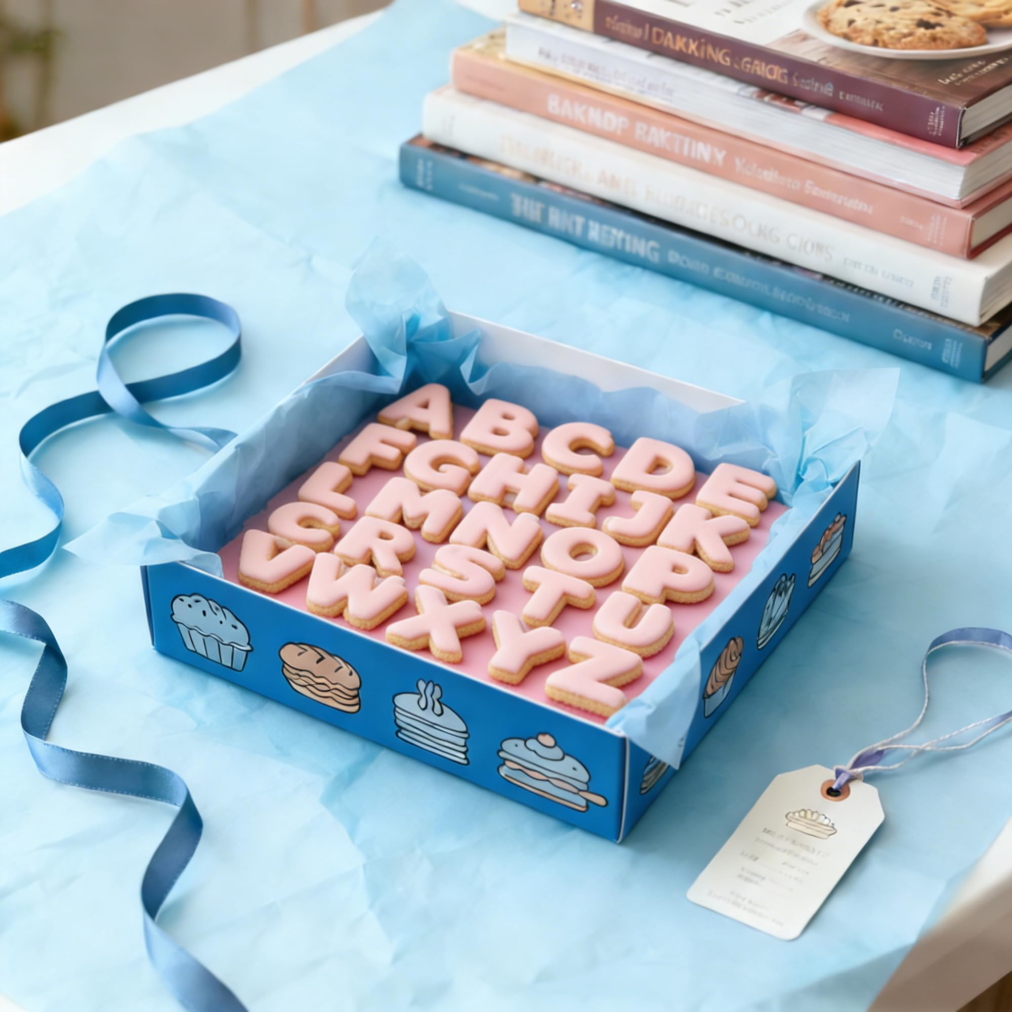 ZADE fondant and dough letters ready for cake decorating