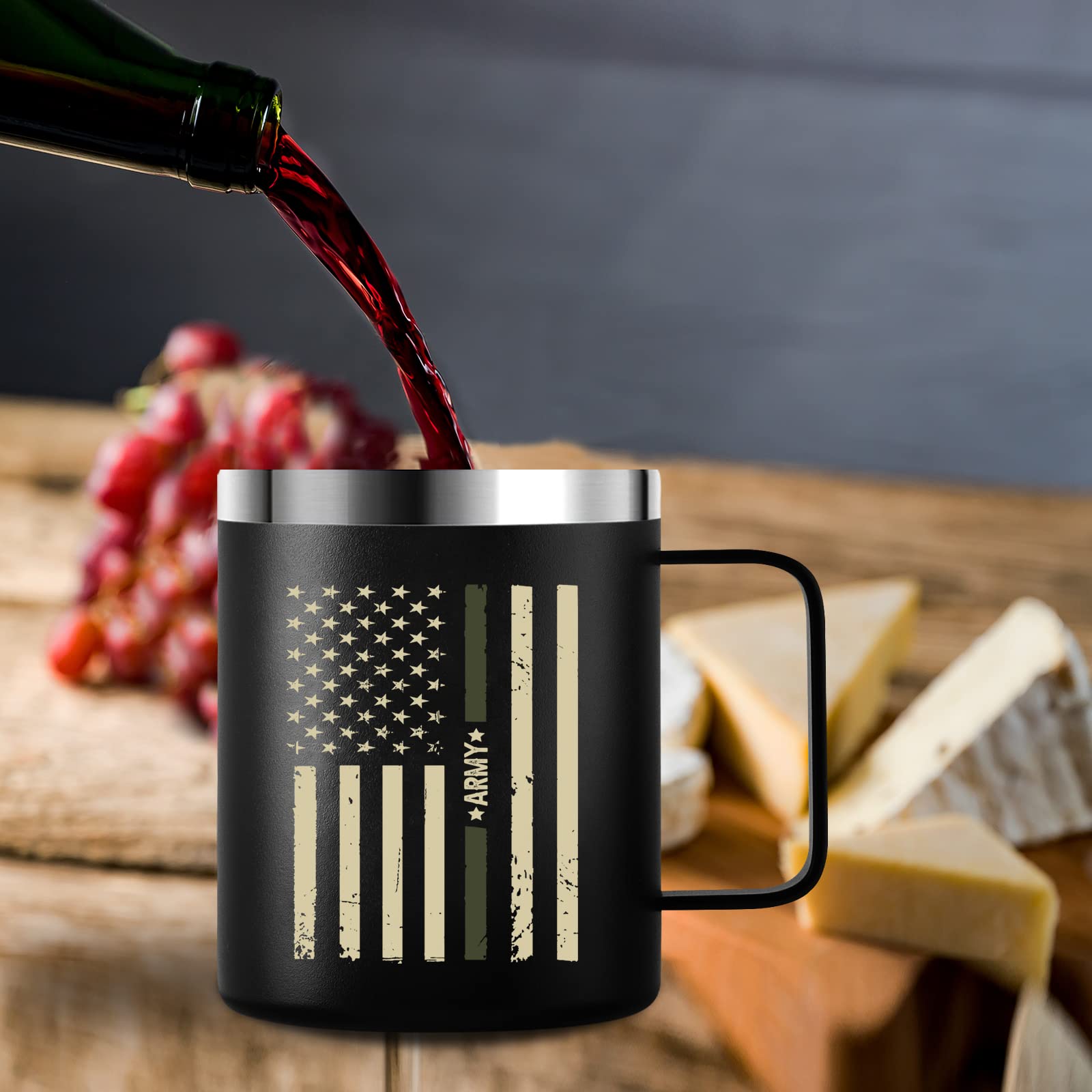 ZAHUOMUG army veteran mug engraving suitable for Veterans Day gifting