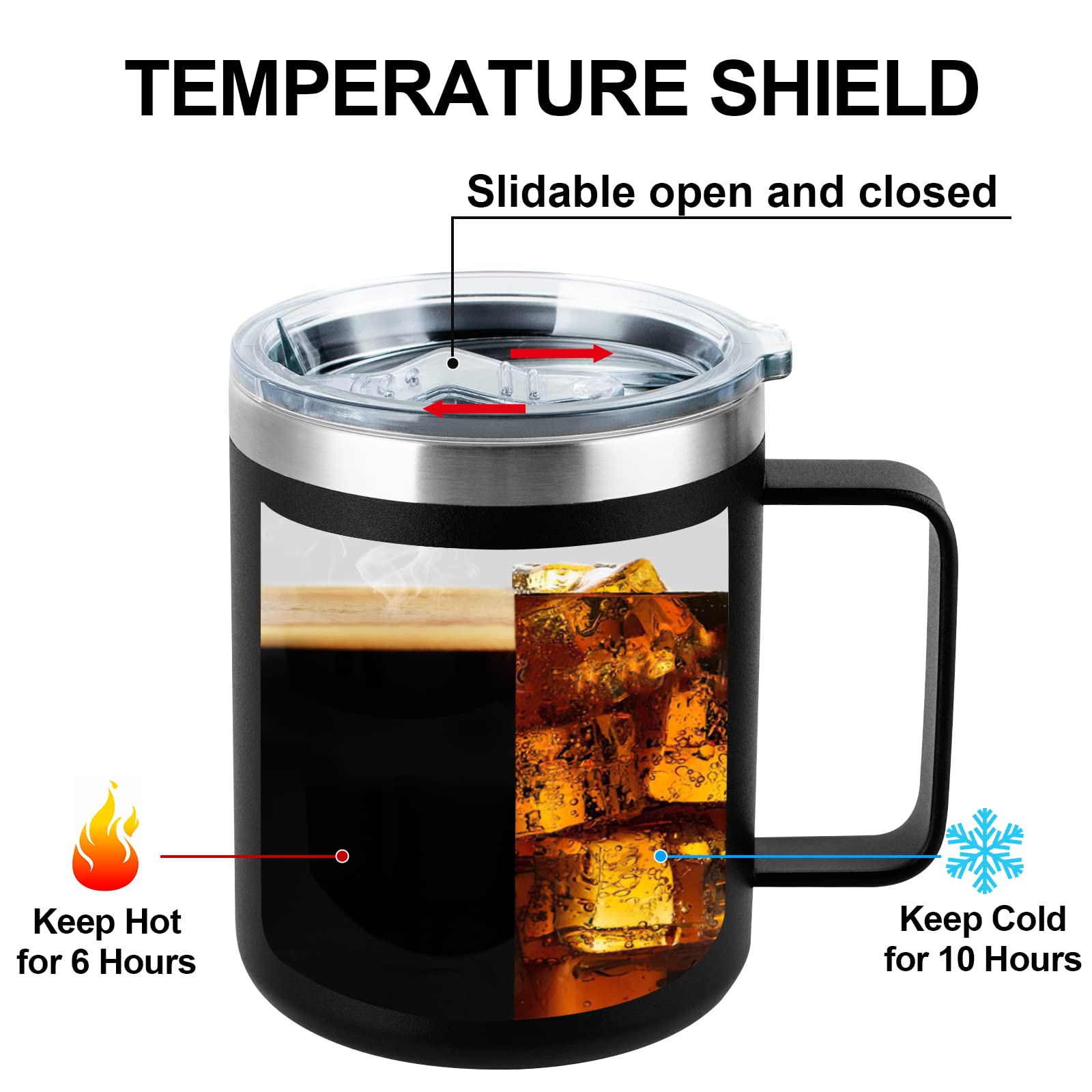 ZAHUOMUG stainless steel travel mug 12oz for on-the-go use