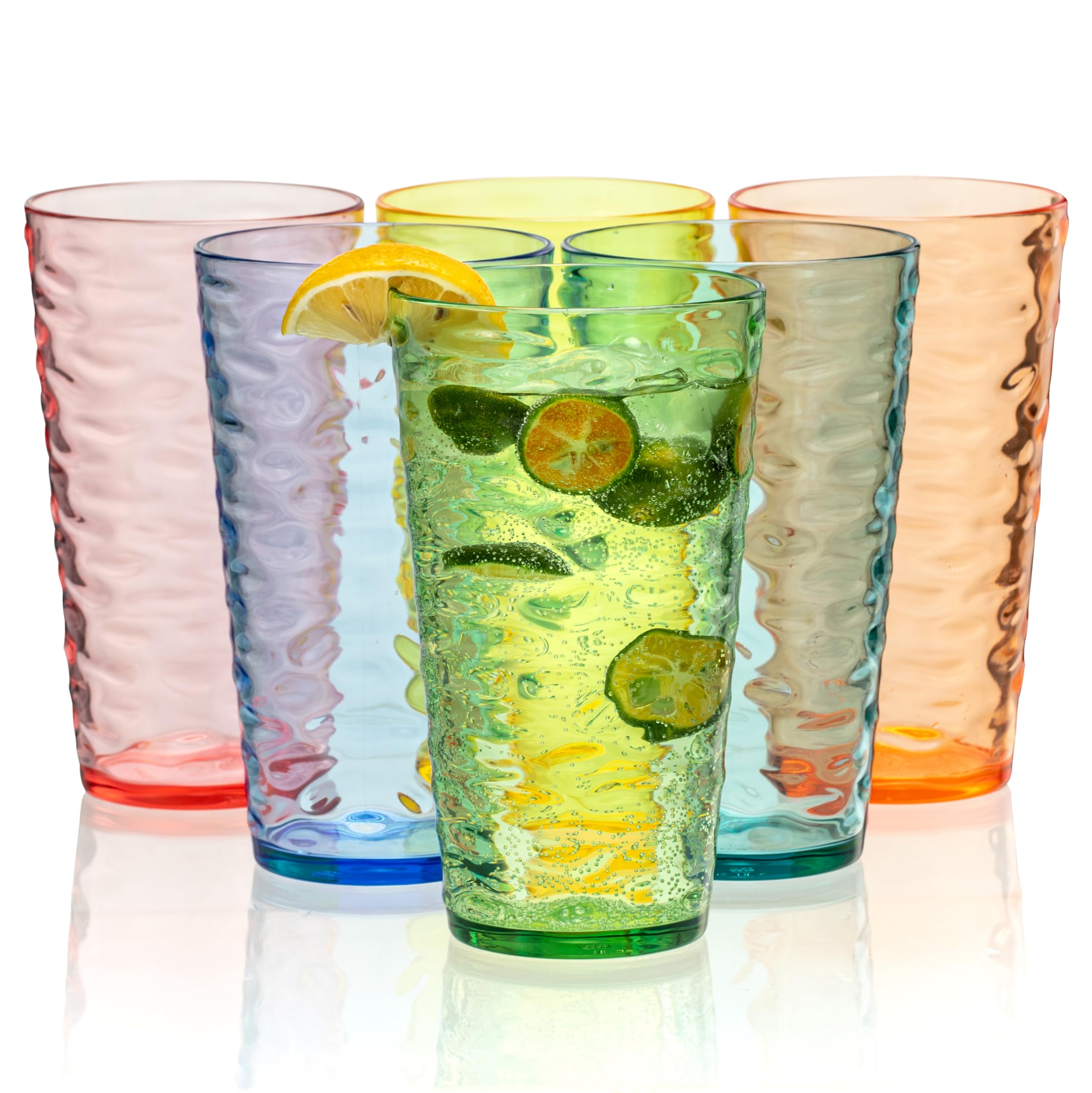 ZAINCA 20oz acrylic tumbler in multicolor set, ideal for outdoor entertaining.
