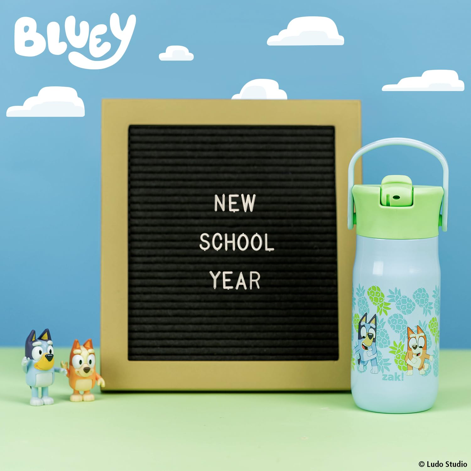Zak Designs Harmony Bluey bottle 14oz capacity for daily hydration