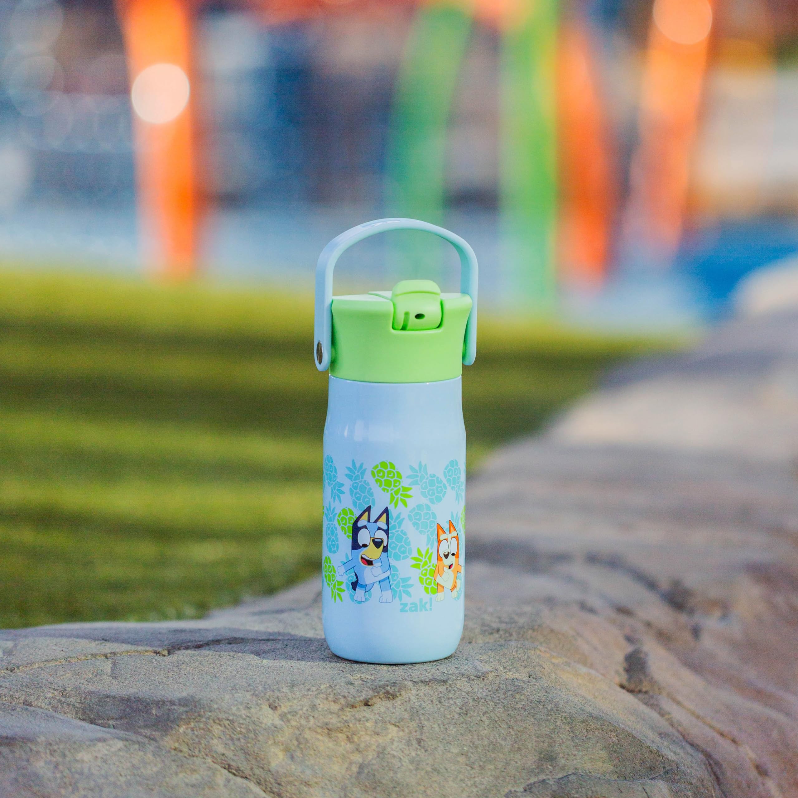 Zak Designs Harmony Bluey bottle fits most car cup holders