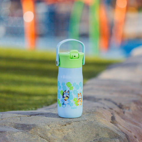 Zak Designs Harmony Bluey bottle fits most car cup holders