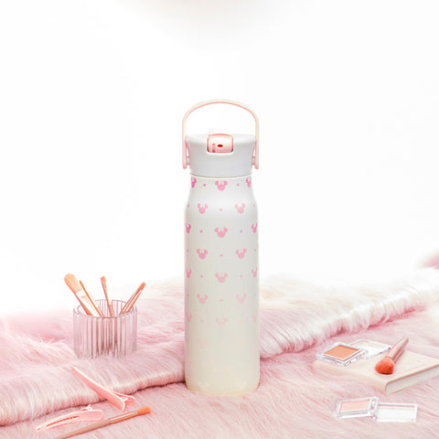 Zak Designs Minnie Mouse Harmony bottle lid with carry handle for easy transport.