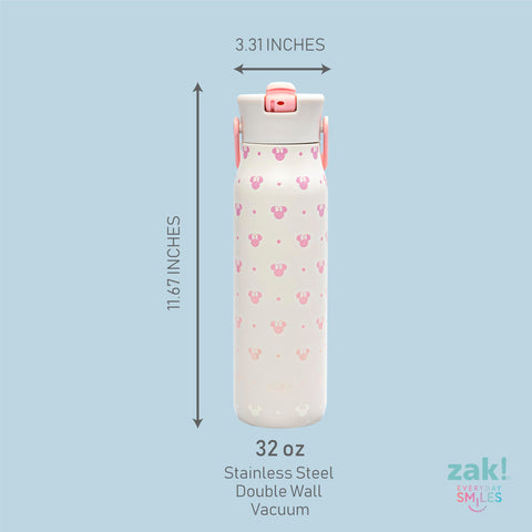 Zak Designs Minnie Mouse hydration bottle promotes reusable everyday hydration.