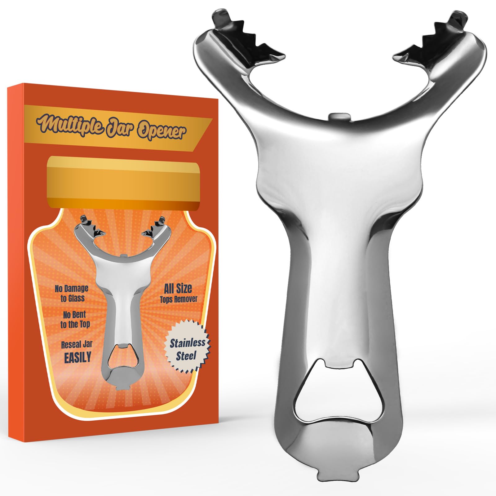 Zakdbbry mason jar opener in hand for easy lid removal and resealing.