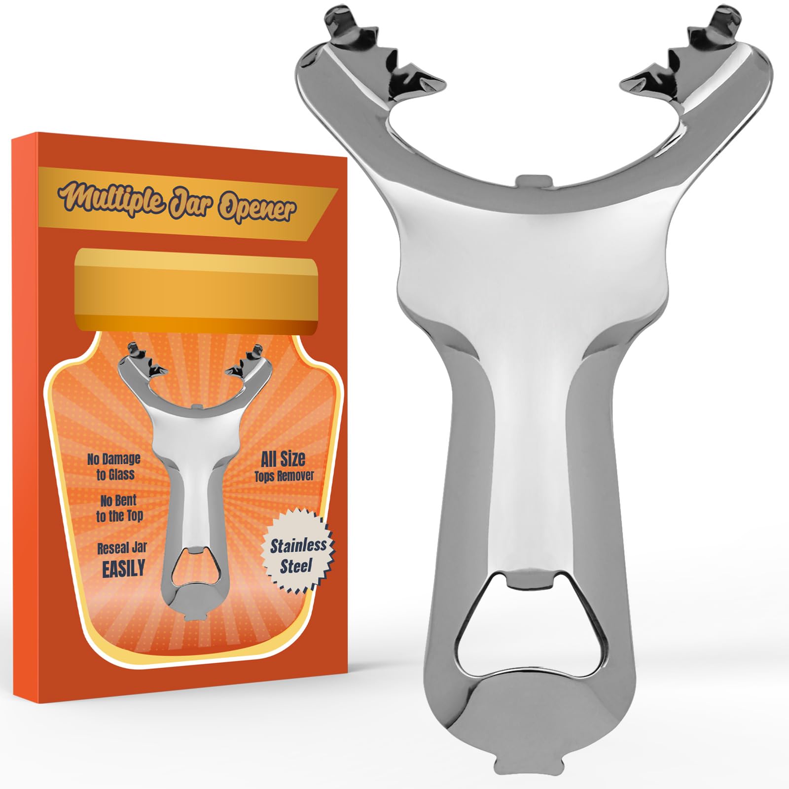 Zakdbbry stainless steel lid opener resists rust and wear.